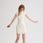 New Chinese style white dress short cheongsam skirt R2799