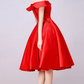 Vibrant Red Homecoming Dress , Silky Satin Corset Short Prom Dress RS1699