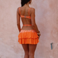 Chiffon Vibrant Women's Homecoming Dress Orange Corset Short Prom Dress Party Dress RS2498