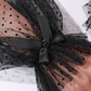 Mesh breathable bow sleeves black small spots sexy lace sun protection sleeves elegant     S6253