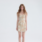 French floral suspender skirt short dress holiday wear short skirt petite skirt women summer R3491