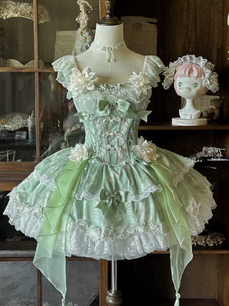 Charming Green Homecoming Dress A-Line Portrait Lace Hem Mini Birthday Dress RS712