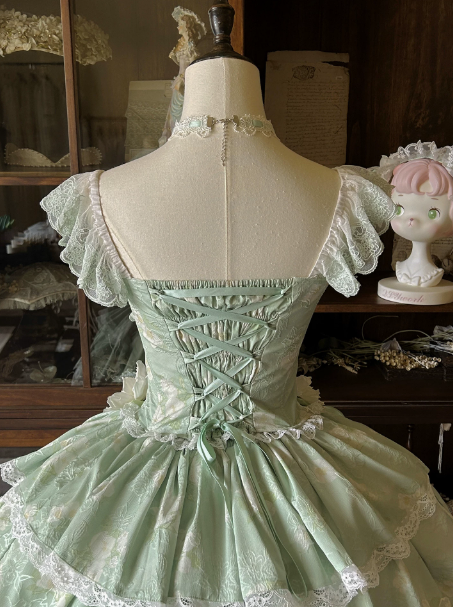 Charming Green Homecoming Dress A-Line Portrait Lace Hem Mini Birthday Dress RS712
