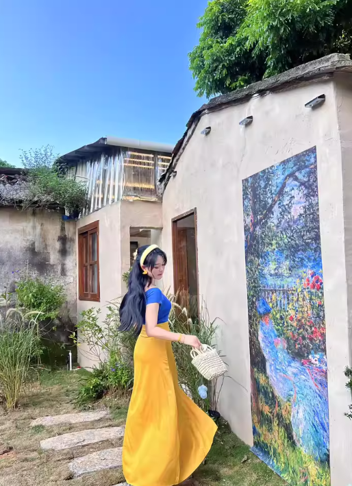 French Dopamine Disney Outfit Set Women's Summer Temperament Top High Waist Skirt R3145