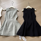 Thin material suit short skirt temperament slim waist women's dress R2096