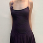 Vintage dark suspenders waist irregular skirt long dress prom dress homecoming dress R2967