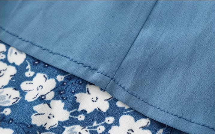 French holiday style long blue 2025 new dress R2605