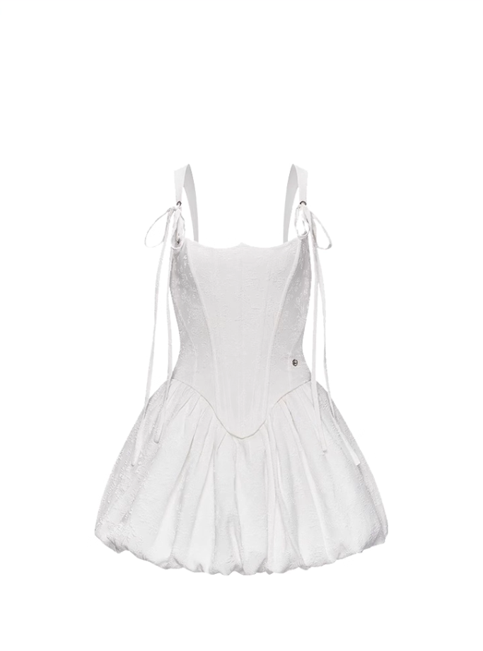 Sweet and beautiful dress for women with a sense of wealth and sling bubble skirt R3381