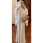Cool and relaxed suspender dress stand collar top generous and decent two-piece skirt suit R0411