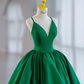 Vibrant Green Homecoming Dress , Silky Satin Corset Tulip Short Prom Dress RS1701