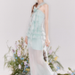 French holiday romantic ruffled cake skirt fishtail skirt suit R4545
