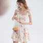 French style short sleeve dress short skirt floral princess dress R2702