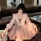 Sweet Pink/Blue Homecoming Dress A-Line Portrait Lace Trim Mini Birthday Dress RS723