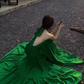 French high-end lace-up halter dress 2025 sexy backless holiday long dress R1285