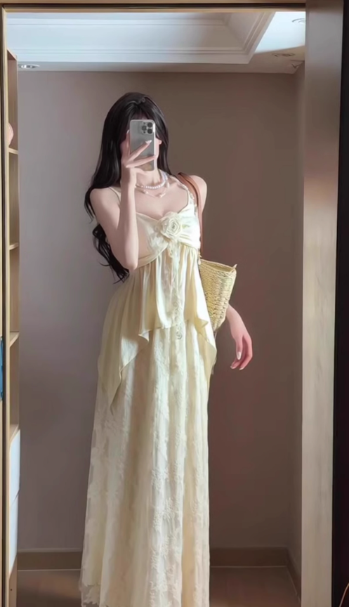 Gentle temperament irregular suspender top skirt two-piece suit for women R0534