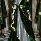 Green one-shoulder design slim waist stitching silver sequin skirt long skirt ball gown R6069