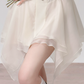 Cream White Corset Style Mini Dress Women With Puff Sleeves And Lace Trim R9442