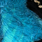 Lake blue strapless, fitted waist, hip-hugging, long fairy ball gown R6929