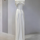 White off-the-shoulder fitted waist sexy long ball gown/bridal dress R9036