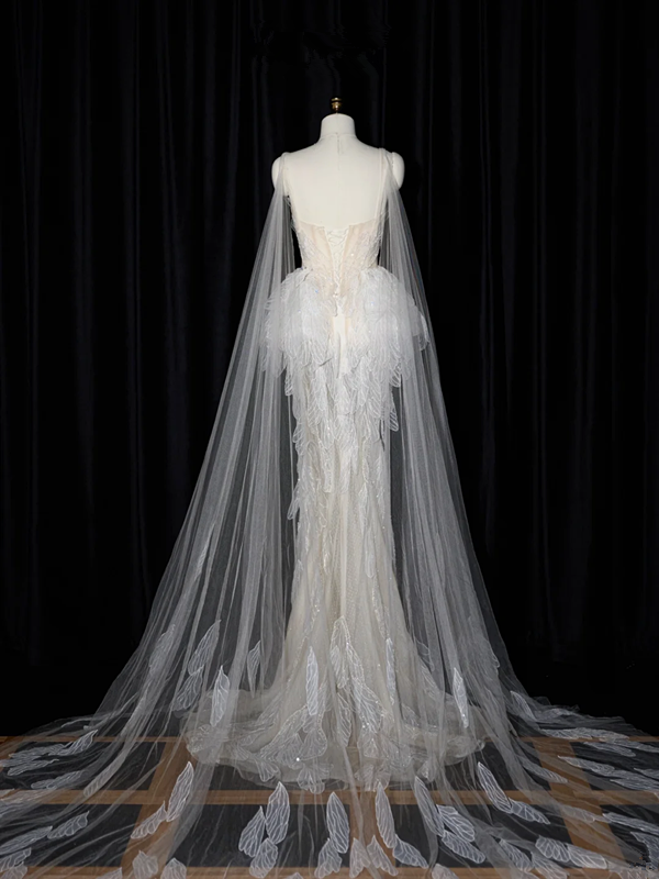 White strapless, fitted, sexy long ball gown/bridal dress R8946