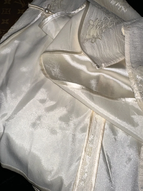 Apricot white sleeveless fitted waist slim-fit midi ball gown with classic elegance R6849