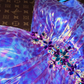 Blue-purple halter-neck fitted long ball gown R7049