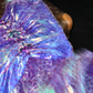 Blue-purple halter-neck fitted long ball gown R7049