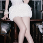 White tube top refreshing waist slim fit elegant three-dimensional skirt short skirt homecoming dress R4671
