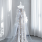 Champagne-colored, rhinestone-embellished, strapless, fitted, long ball gown/bridal dress R8856