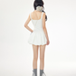 Spaghetti Strap Slim Fit Mini Dress Women Summer Puff Bubble Skirt Cami Dress R9381