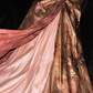 Rose gold halter-neck fitted waist pleated elegant long ball gown R7009
