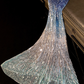 Blue gradient off-the-shoulder sequined fitted long ball gown/bridal dress R8826
