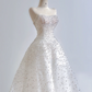 White strapless, fitted waist, full skirt, long ball gown R8164