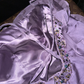 Purple halter-neck, tiered, long ball gown R6969