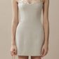 Satin suspenders waist slimming hip skirt homecoming dress R4388