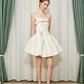 Coquette Tiered Spaghetti Strap Mini Dress with Bow & Ruffle Detail R9149