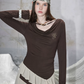 Retro Grunge Style Dress With Ruched Top, Layered Chiffon Skirt And Asymmetric Cutouts R9309