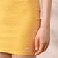 Retro Yellow Halter Mini Dress With Gingham And Polka Dot Patchwork Design R9278