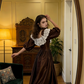 Mage Lace Square Neckline Fitted Waist Long Ball Gown R8582