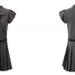Polka Dot Dress with Detachable Belt, Neck Bow and Back Zipper R9219