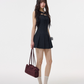 Plaid Sleeveless Mini Dress, Preppy Style With Cutout Neck And Pleated Skirt R9376