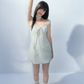 Fresh Style Yellow Blue Plaid Tie Front Dress Women Summer Slim Fit Flare Dress R9352
