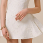Slingback suspenders waist slim fit A-line playful cute short skirt homecoming dress R4590