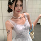 Soft Girl Lace Cami Fairy Dress in Light Blue R9157