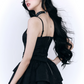 Sweet Cool Style Mini Dress With Belt Detail And Ruffled Hem R9439