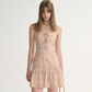 Romantic French Style Summer Dress With Ditsy Floral Pattern And Tiered Hem R9476