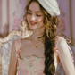 Sweet Pink Corset Mini Dress with Lace Trim & Puff Skirt R9204