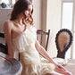 Cream Off-Shoulder Ruffle Mini Dress with Lace Trim & Elasticated Waist R9181