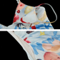 Quirky Food Print V-Neck Spaghetti Strap Dress Women Casual Bodycon Short Dress R9347