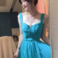 Tea break French style fairy blue suspender dress on the run princess dress R1649